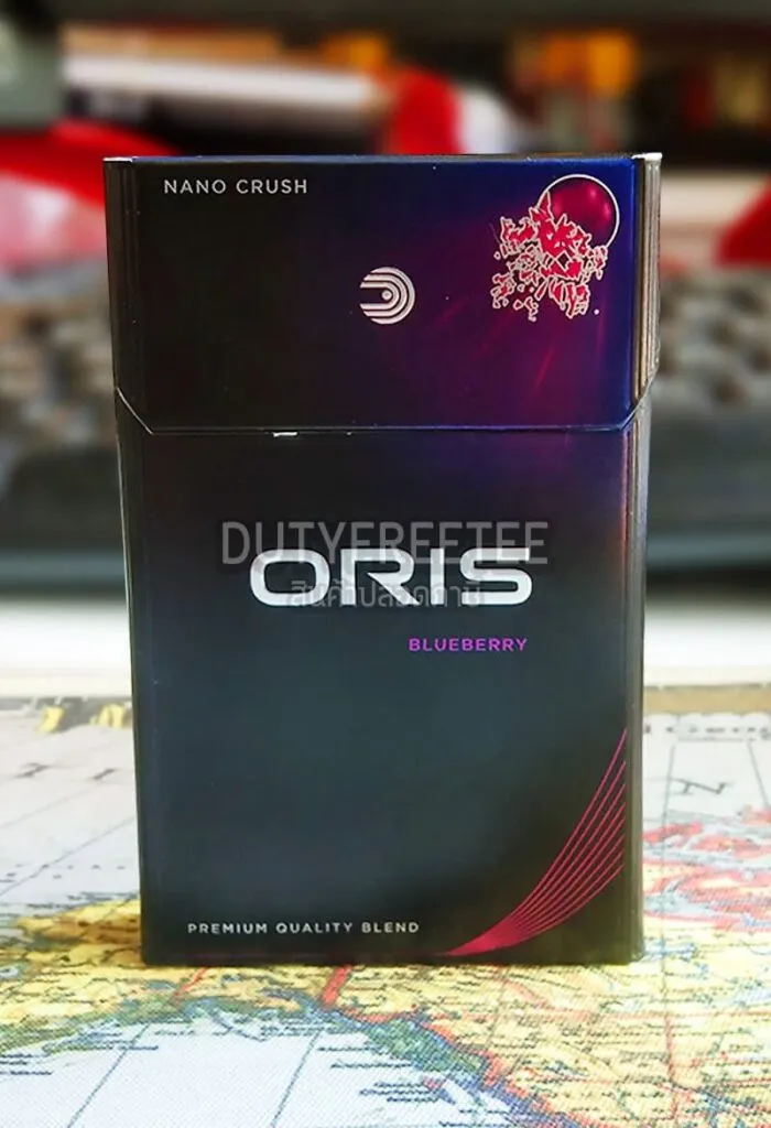 Oris Nano Crush Blueberry (โอริส นาโน ครัช บลูเบอร์รี่) บุหรี่/ซิการ์นำเข้า มวนคุณภาพ รสชาติชัด บรรจุภัณฑ์สมบูรณ์